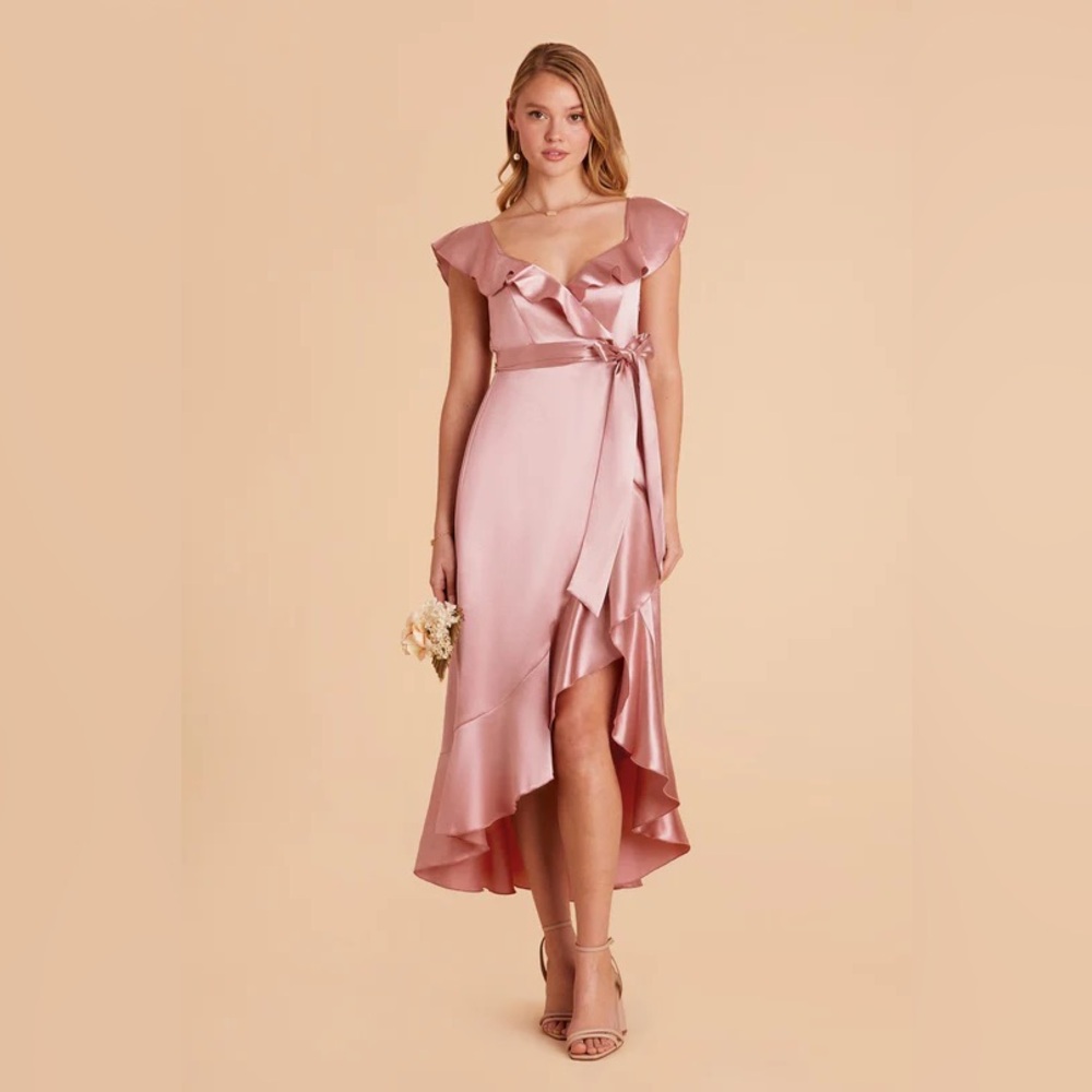 JAMES MIDI DRESS
SHINY SATIN ENGLISH ROSE - SMALL